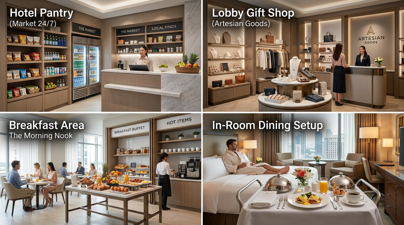 Hotel Pantry & Lobby Retail